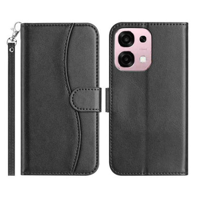 Dual-Folded S-shape Leather Phone Case, For OPPO Find X9, For OPPO A6 Pro 4G / 5G Global, For OPPO Find X9 Pro, For OPPO Reno13 Pro