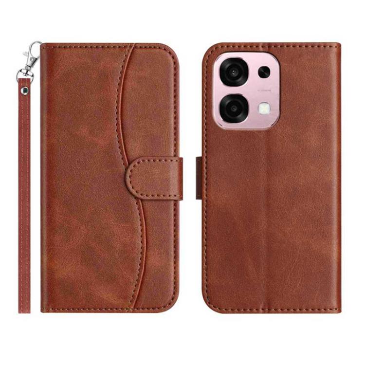 Dual-Folded S-shape Leather Phone Case, For OPPO Find X9, For OPPO A6 Pro 4G / 5G Global, For OPPO Find X9 Pro, For OPPO Reno13 Pro