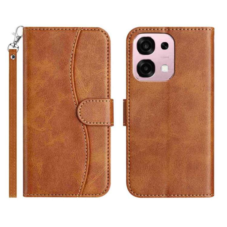 Dual-Folded S-shape Leather Phone Case, For OPPO Find X9, For OPPO A6 Pro 4G / 5G Global, For OPPO Find X9 Pro, For OPPO Reno13 Pro