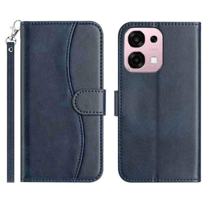 Dual-Folded S-shape Leather Phone Case, For OPPO Find X9, For OPPO A6 Pro 4G / 5G Global, For OPPO Find X9 Pro, For OPPO Reno13 Pro
