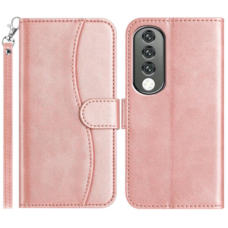 Dual-Folded S-shape Leather Phone Case, For Honor 90 Lite, For Honor 90 Pro, For Honor 90