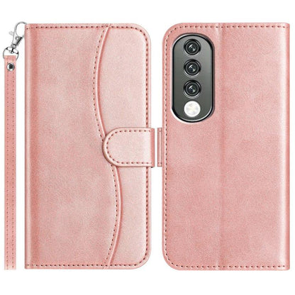 Dual-Folded S-shape Leather Phone Case, For Honor 90 Lite, For Honor 90 Pro, For Honor 90
