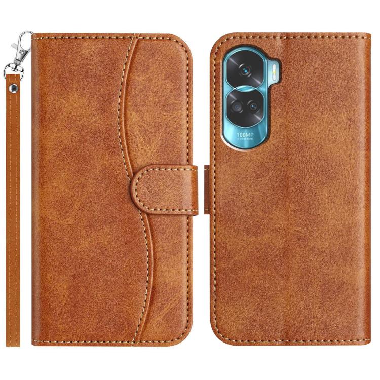 Dual-Folded S-shape Leather Phone Case, For Honor 90 Lite, For Honor 90 Pro, For Honor 90