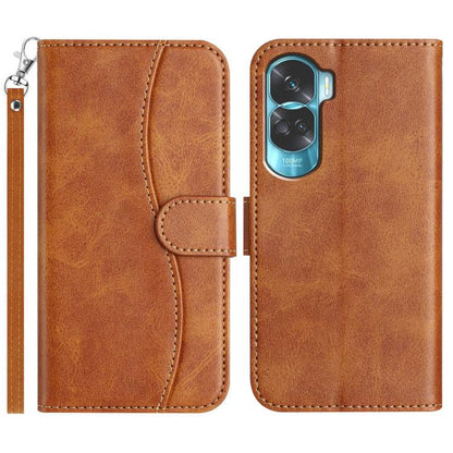 Dual-Folded S-shape Leather Phone Case, For Honor 90 Lite, For Honor 90 Pro, For Honor 90