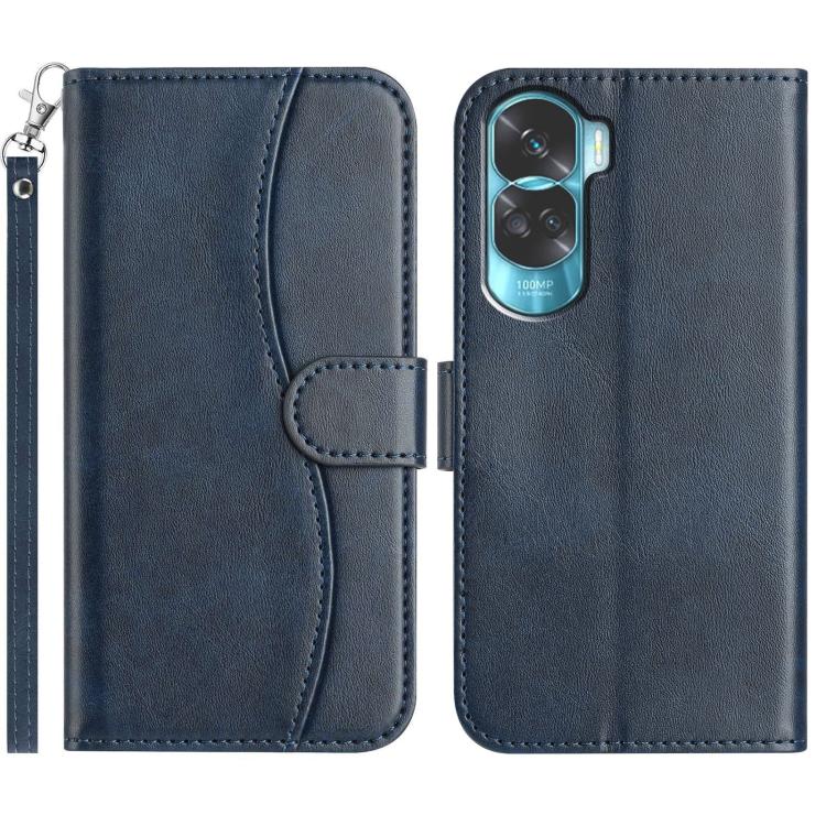 Dual-Folded S-shape Leather Phone Case, For Honor 90 Lite, For Honor 90 Pro, For Honor 90