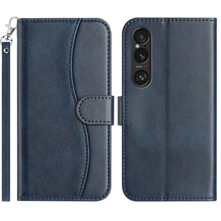 Dual-Folded S-shape Leather Phone Case, For Sony Xperia 10 VII, For Sony Xperia 10 VI 2024, For Sony Xperia 1 VI, For Sony Xperia 1 V 2023, For Sony Xperia 10 V 2023