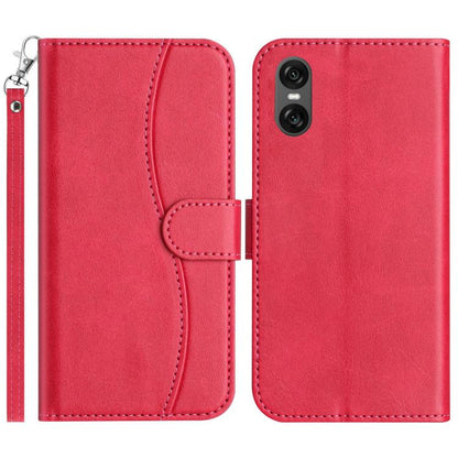 Dual-Folded S-shape Leather Phone Case, For Sony Xperia 10 VII, For Sony Xperia 10 VI 2024, For Sony Xperia 1 VI, For Sony Xperia 1 V 2023, For Sony Xperia 10 V 2023