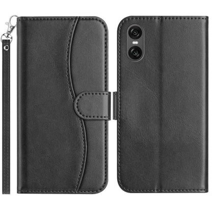 Dual-Folded S-shape Leather Phone Case, For Sony Xperia 10 VII, For Sony Xperia 10 VI 2024, For Sony Xperia 1 VI, For Sony Xperia 1 V 2023, For Sony Xperia 10 V 2023