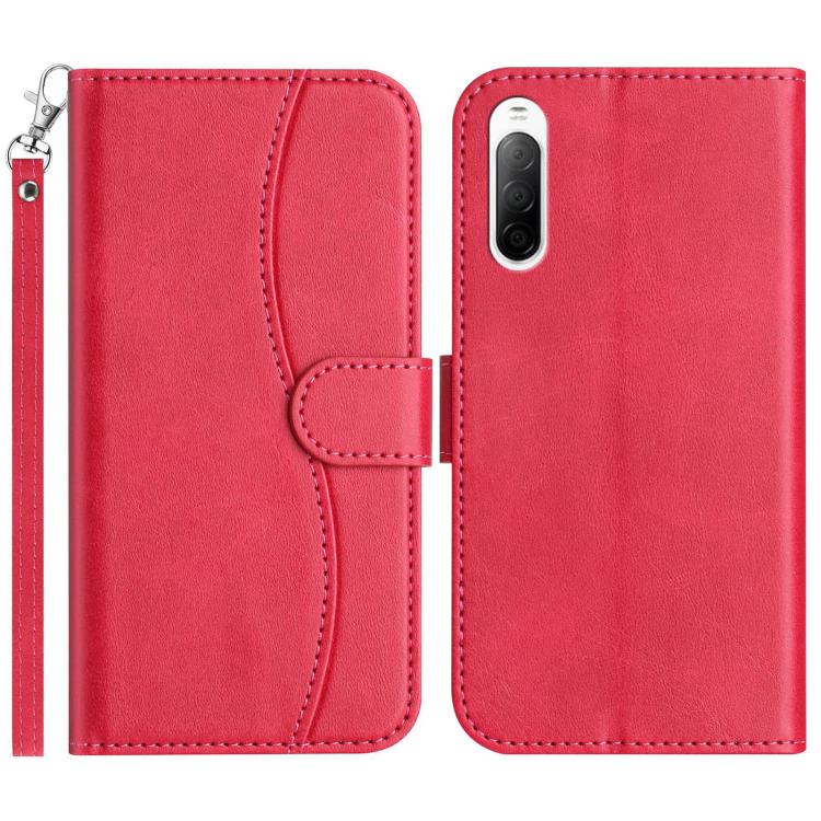 Dual-Folded S-shape Leather Phone Case, For Sony Xperia 10 VII, For Sony Xperia 10 VI 2024, For Sony Xperia 1 VI, For Sony Xperia 1 V 2023, For Sony Xperia 10 V 2023