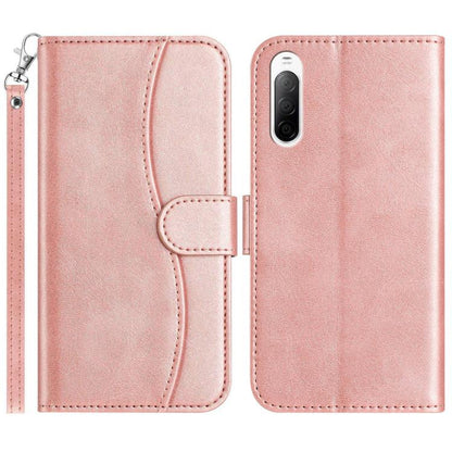 Dual-Folded S-shape Leather Phone Case, For Sony Xperia 10 VII, For Sony Xperia 10 VI 2024, For Sony Xperia 1 VI, For Sony Xperia 1 V 2023, For Sony Xperia 10 V 2023