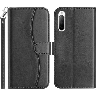 Dual-Folded S-shape Leather Phone Case, For Sony Xperia 10 VII, For Sony Xperia 10 VI 2024, For Sony Xperia 1 VI, For Sony Xperia 1 V 2023, For Sony Xperia 10 V 2023