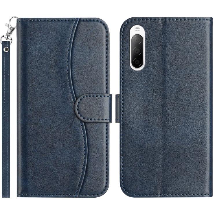 Dual-Folded S-shape Leather Phone Case, For Sony Xperia 10 VII, For Sony Xperia 10 VI 2024, For Sony Xperia 1 VI, For Sony Xperia 1 V 2023, For Sony Xperia 10 V 2023