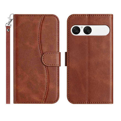 Dual-Folded S-shape Leather Phone Case, For Sony Xperia 10 VII, For Sony Xperia 10 VI 2024, For Sony Xperia 1 VI, For Sony Xperia 1 V 2023, For Sony Xperia 10 V 2023