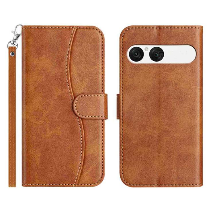 Dual-Folded S-shape Leather Phone Case, For Sony Xperia 10 VII, For Sony Xperia 10 VI 2024, For Sony Xperia 1 VI, For Sony Xperia 1 V 2023, For Sony Xperia 10 V 2023