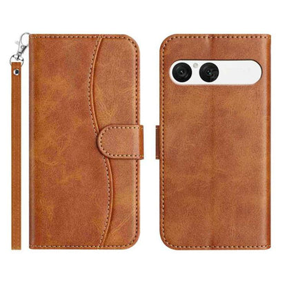 Dual-Folded S-shape Leather Phone Case, For Sony Xperia 10 VII, For Sony Xperia 10 VI 2024, For Sony Xperia 1 VI, For Sony Xperia 1 V 2023, For Sony Xperia 10 V 2023