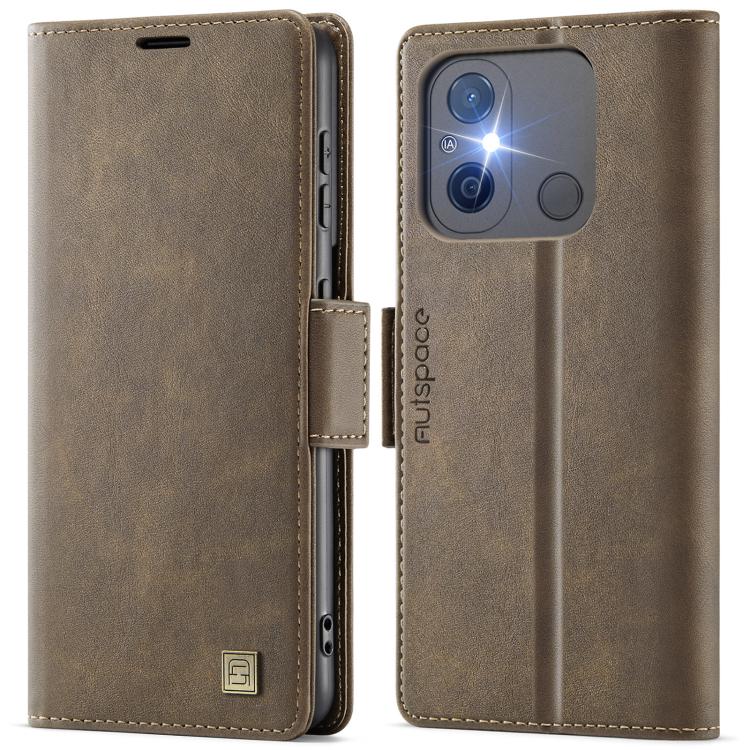 AutSpace A11 Side Buckle MagSafe Magnetic RFID Phone Leather Case, For Redmi A5 4G 173.3mm, For Redmi Note 14 4G 164.84mm, For Redmi 14C 5G, For Redmi Note 14 Pro 4G, For Redmi Note 14 4G 163.25mm, For Redmi Note 14 Pro 5G, For Redmi Note 13 Pro 5G    ...