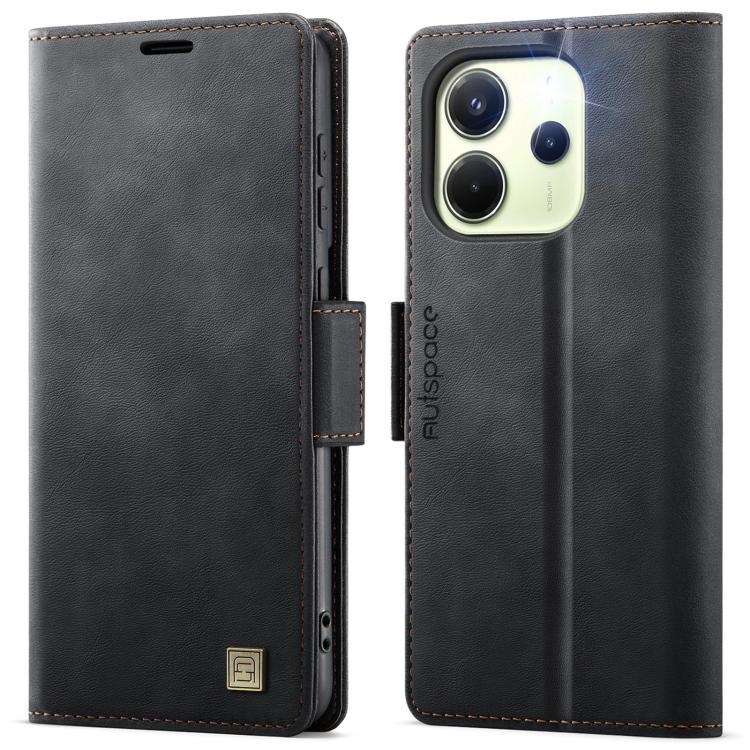 AutSpace A11 Side Buckle MagSafe Magnetic RFID Phone Leather Case, For Redmi A5 4G 173.3mm, For Redmi Note 14 4G 164.84mm, For Redmi 14C 5G, For Redmi Note 14 Pro 4G, For Redmi Note 14 4G 163.25mm, For Redmi Note 14 Pro 5G, For Redmi Note 13 Pro 5G    ...