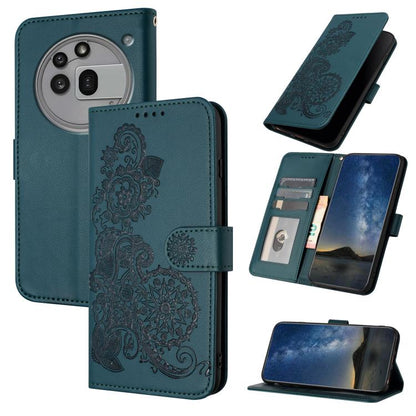 Datura Flower Embossed Flip Leather Phone Case, For Nothing Phone 4a Pro, For Nothing Phone 4a, For Nothing Phone 3a, For Nothing Phone 3a Pro, For Nothing Phone 2a