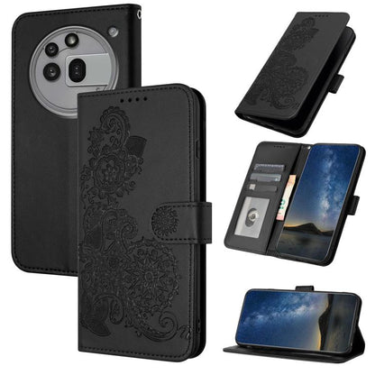 Datura Flower Embossed Flip Leather Phone Case, For Nothing Phone 4a Pro, For Nothing Phone 4a, For Nothing Phone 3a, For Nothing Phone 3a Pro, For Nothing Phone 2a