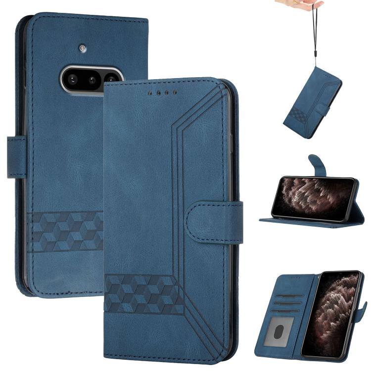 Cubic Skin Feel Flip Leather Phone Case, For Nothing Phone 4b, For Nothing Phone 4a Pro, For Nothing Phone 4a, For Nothing Phone 3a, For Nothing Phone 3a Pro, For Nothing Phone 2a