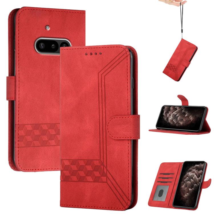 Cubic Skin Feel Flip Leather Phone Case, For Nothing Phone 4b, For Nothing Phone 4a Pro, For Nothing Phone 4a, For Nothing Phone 3a, For Nothing Phone 3a Pro, For Nothing Phone 2a