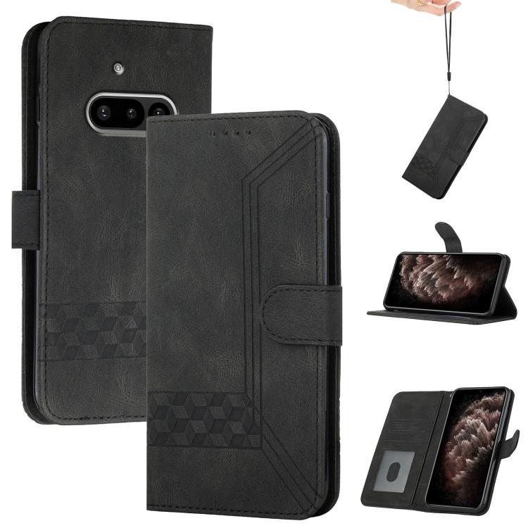Cubic Skin Feel Flip Leather Phone Case, For Nothing Phone 4b, For Nothing Phone 4a Pro, For Nothing Phone 4a, For Nothing Phone 3a, For Nothing Phone 3a Pro, For Nothing Phone 2a