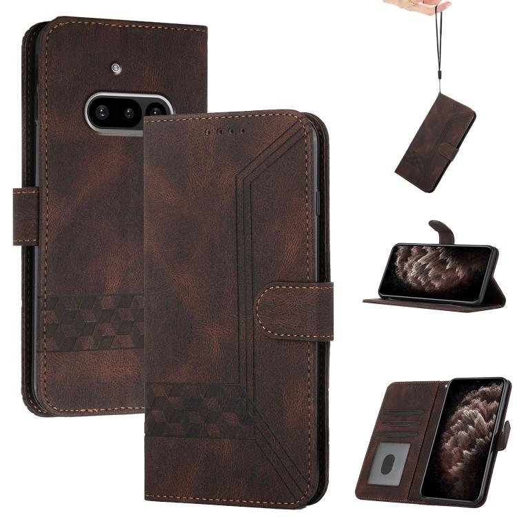 Cubic Skin Feel Flip Leather Phone Case, For Nothing Phone 4b, For Nothing Phone 4a Pro, For Nothing Phone 4a, For Nothing Phone 3a, For Nothing Phone 3a Pro, For Nothing Phone 2a