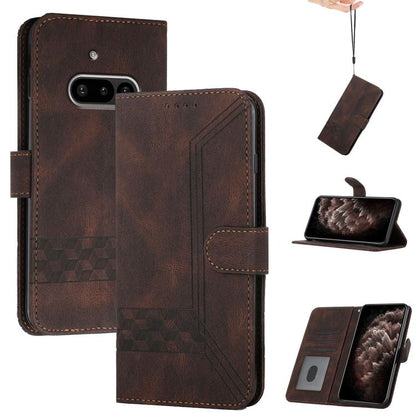 Cubic Skin Feel Flip Leather Phone Case, For Nothing Phone 4b, For Nothing Phone 4a Pro, For Nothing Phone 4a, For Nothing Phone 3a, For Nothing Phone 3a Pro, For Nothing Phone 2a