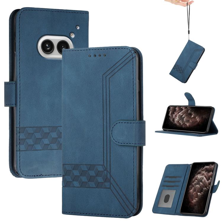 Cubic Skin Feel Flip Leather Phone Case, For Nothing Phone 4b, For Nothing Phone 4a Pro, For Nothing Phone 4a, For Nothing Phone 3a, For Nothing Phone 3a Pro, For Nothing Phone 2a