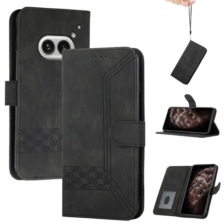 Cubic Skin Feel Flip Leather Phone Case, For Nothing Phone 4b, For Nothing Phone 4a Pro, For Nothing Phone 4a, For Nothing Phone 3a, For Nothing Phone 3a Pro, For Nothing Phone 2a