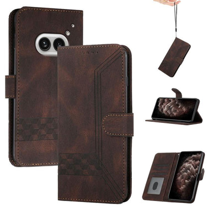 Cubic Skin Feel Flip Leather Phone Case, For Nothing Phone 4b, For Nothing Phone 4a Pro, For Nothing Phone 4a, For Nothing Phone 3a, For Nothing Phone 3a Pro, For Nothing Phone 2a