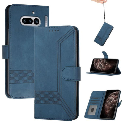 Cubic Skin Feel Flip Leather Phone Case, For Nothing Phone 4b, For Nothing Phone 4a Pro, For Nothing Phone 4a, For Nothing Phone 3a, For Nothing Phone 3a Pro, For Nothing Phone 2a