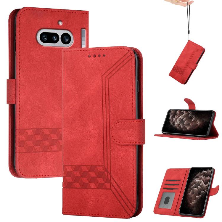 Cubic Skin Feel Flip Leather Phone Case, For Nothing Phone 4b, For Nothing Phone 4a Pro, For Nothing Phone 4a, For Nothing Phone 3a, For Nothing Phone 3a Pro, For Nothing Phone 2a