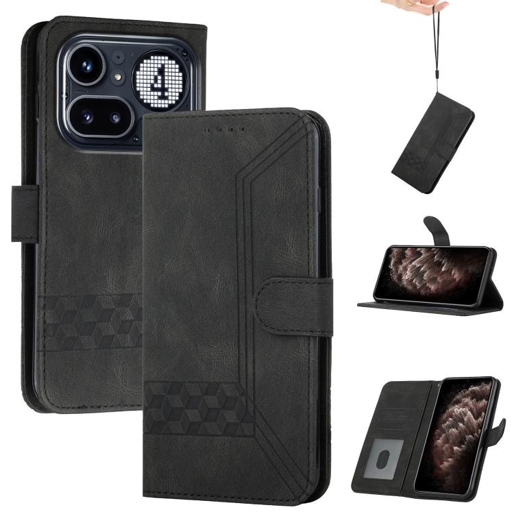 Cubic Skin Feel Flip Leather Phone Case, For Nothing Phone 4b, For Nothing Phone 4a Pro, For Nothing Phone 4a, For Nothing Phone 3a, For Nothing Phone 3a Pro, For Nothing Phone 2a