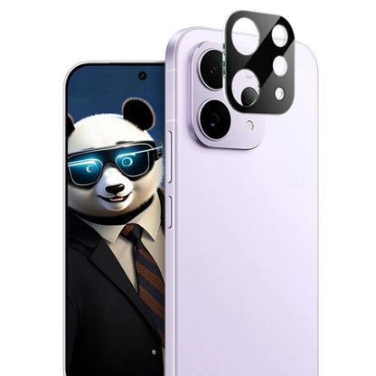 iMAK integrated glass lens film, black camera lens protection on a white phone