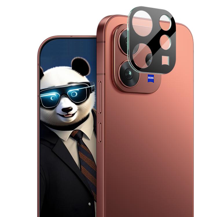 iMAK integrated glass lens film, black camera cover on a rose smartphone back