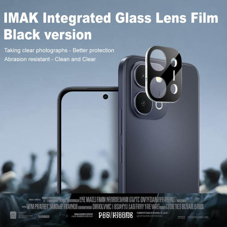 iMAK integrated glass lens film, black camera protection for a smartphone rear
