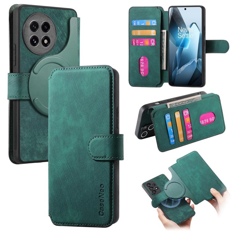 CaseNeo MagSafe RFID Anti-theft Retro Leather Phone Case, For OnePlus 15T, For OnePlus Ace 6 / 6T, For OnePlus 15, For OnePlus Ace 5, For OnePlus 13, For OnePlus 12