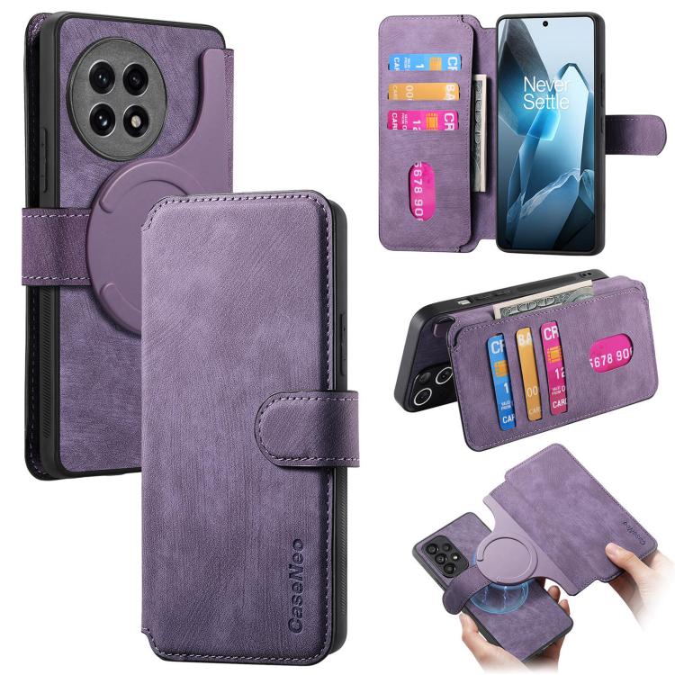 CaseNeo MagSafe RFID Anti-theft Retro Leather Phone Case, For OnePlus 15T, For OnePlus Ace 6 / 6T, For OnePlus 15, For OnePlus Ace 5, For OnePlus 13, For OnePlus 12