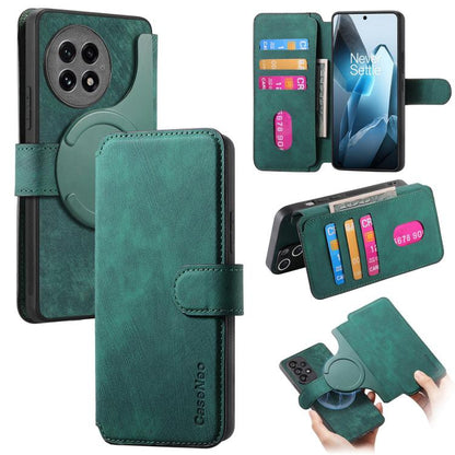 CaseNeo MagSafe RFID Anti-theft Retro Leather Phone Case, For OnePlus 15T, For OnePlus Ace 6 / 6T, For OnePlus 15, For OnePlus Ace 5, For OnePlus 13, For OnePlus 12