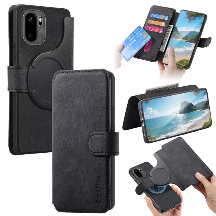 CaseNeo MagSafe RFID Anti-theft Retro Leather Phone Case, For OnePlus 15T, For OnePlus Ace 6 / 6T, For OnePlus 15, For OnePlus Ace 5, For OnePlus 13, For OnePlus 12