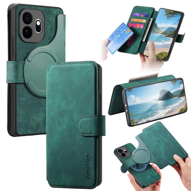 CaseNeo MagSafe RFID Anti-theft Retro Leather Phone Case, For OnePlus 15T, For OnePlus Ace 6 / 6T, For OnePlus 15, For OnePlus Ace 5, For OnePlus 13, For OnePlus 12