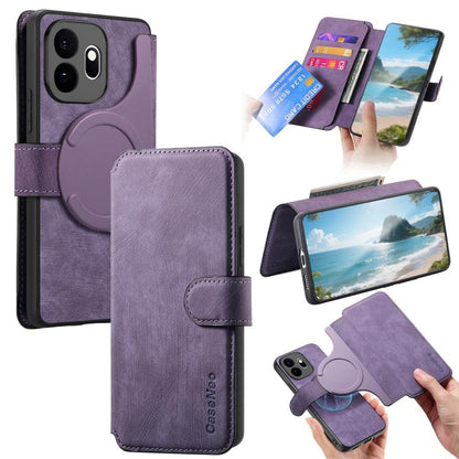 CaseNeo MagSafe RFID Anti-theft Retro Leather Phone Case, For OnePlus 15T, For OnePlus Ace 6 / 6T, For OnePlus 15, For OnePlus Ace 5, For OnePlus 13, For OnePlus 12