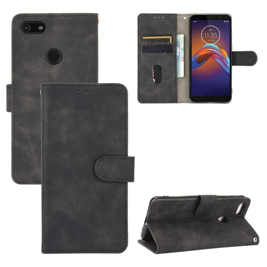 Black PU leather flip wallet case with magnetic buckle and card slots