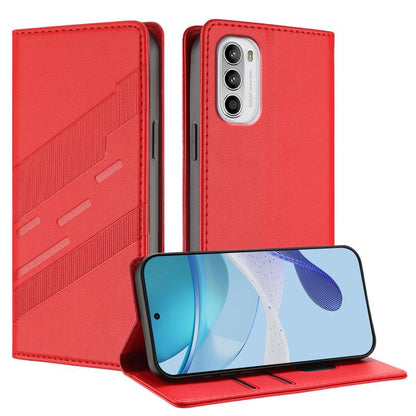 Embossed Multi-functional Wallet Retro Leather Phone Case, For Motorola Moto G 5G 2022