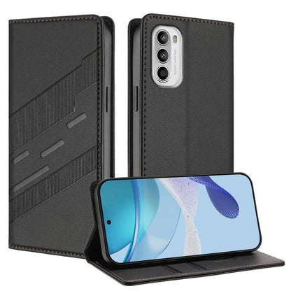 Embossed Multi-functional Wallet Retro Leather Phone Case, For Motorola Moto G 5G 2022
