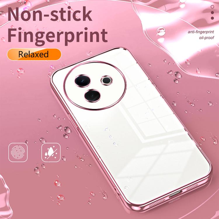 Transparent Plating Fine Hole Phone Case, For vivo Y39 5G