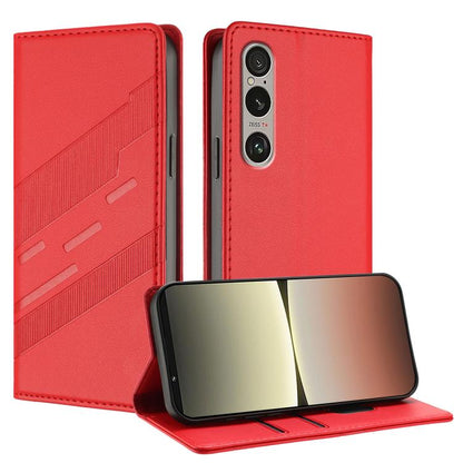 Embossed Multi-functional Wallet Retro Leather Phone Case, For Sony Xperia 1 VIII, For Sony Xperia 1 VII, For Sony Xperia 10 VI, For Sony Xperia 1 VI 2024, For Sony Xperia 5 VI, For Sony Xperia 5 V, For Sony Xperia 1 V 2023, For Sony Xperia 10 V 2023
