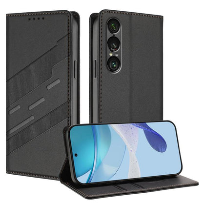 Embossed Multi-functional Wallet Retro Leather Phone Case, For Sony Xperia 1 VIII, For Sony Xperia 1 VII, For Sony Xperia 10 VI, For Sony Xperia 1 VI 2024, For Sony Xperia 5 VI, For Sony Xperia 5 V, For Sony Xperia 1 V 2023, For Sony Xperia 10 V 2023