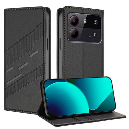 Embossed Multi-functional Wallet Retro Leather Phone Case, For ZTE Axon 60, For ZTE Blade V50 Design 5G, For ZTE Anshin Family A303ZT, For ZTE nubia Focus Pro 5G, For ZTE nubia Music / Z2353, For ZTE Blade A34 4G, For ZTE Libero 5G IV                  ...